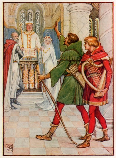 Robin Hood和Allin-a-Dale 作者 Walter Crane