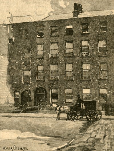 丹尼尔·奥康奈尔斯（Daniel OConnells）的房子，建于爱尔兰都柏林的Merrion广场，建于1890年。 作者 沃尔特·弗雷德里克·奥斯本
