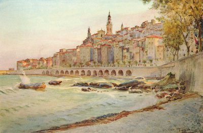 Mentone，来自Garavan，c1910，1912年 作者 沃尔特·弗雷德里克·屋顶·廷代尔