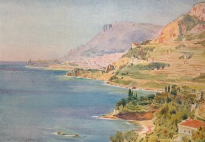 摩纳哥公国，c1910，1912年 作者 沃尔特·弗雷德里克·屋顶·廷代尔