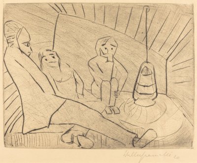 三个人在一个工作室，1920年。 作者 沃尔特·格拉马特