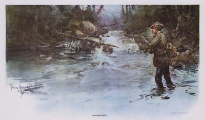 Unconquered: angling scene (colour litho) 作者 沃尔特·格兰维尔·史密斯