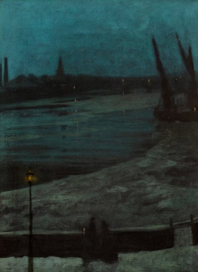 夜曲，巴特西里奇（布面油画） 作者 沃尔特·格雷夫斯