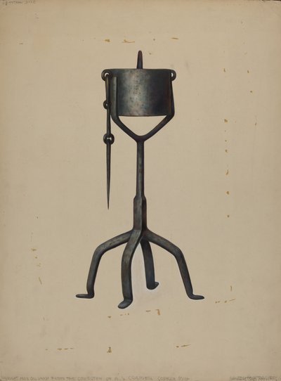 油灯，约1938年。 作者 沃尔特·霍赫斯特拉瑟