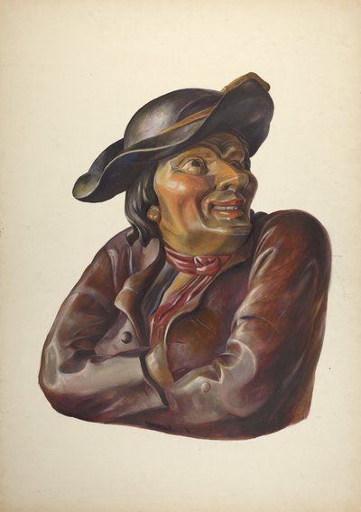 酒馆半身像，约1937年。 作者 沃尔特·霍赫斯特拉瑟