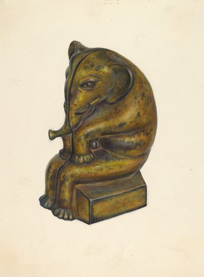 玩具银行。大象，约1939年。 作者 沃尔特·霍赫斯特拉瑟