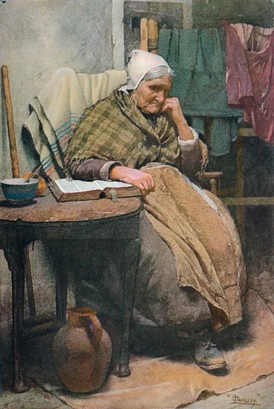 康沃尔的老妇人，摄于1906年，c1880年。 作者 沃尔特·兰利