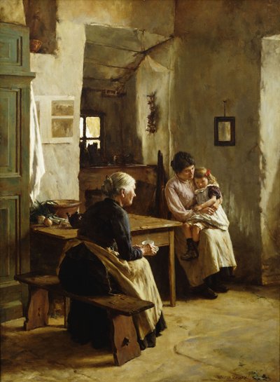 母爱， 作者 Walter Langley