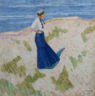 Bernistine Bornemann在Heist的海滩上。 1910年 作者 沃尔特·奥菲
