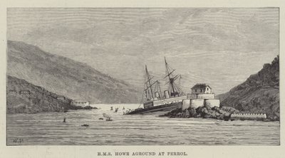 HMS Howe搁浅在费罗尔 作者 沃尔特·佩吉特