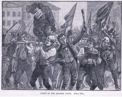 公元1864年贝尔法斯特骚乱的场景 作者 沃尔特·佩吉特