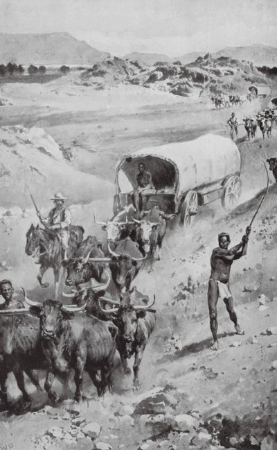 1835-36 年布尔人到纳塔尔的伟大跋涉（石版画） 作者 沃尔特·佩吉特