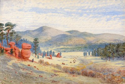 在科罗拉多州的纪念碑公园，1874年。 作者 沃尔特·巴黎