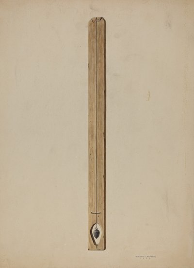 铅垂线和木板，1939年。 作者 沃尔特·普拉夫克