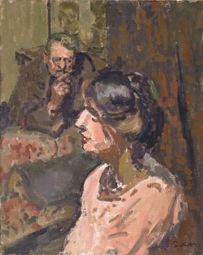 丈夫和玛丽，c.1912（布面油画） 作者 沃尔特·理查德·西克特