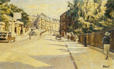 巴斯街（London Street），望向沃尔科特（Walcot），约1939年 作者 沃尔特·理查德·西克特