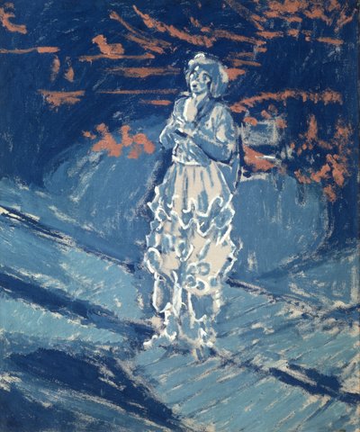 希尔达-格莱德小姐在《你会大吃一惊》中，约 1923 年（布面油画） 作者 沃尔特·理查德·西克特