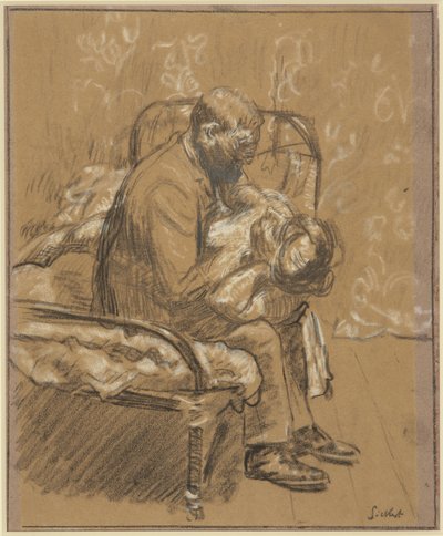 说服力，c.1908年（纸上粉笔） 作者 沃尔特·理查德·西克特