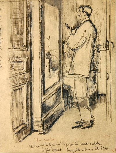 新领带》，约1922年（纸上笔墨和水墨）。 作者 沃尔特·理查德·西克特