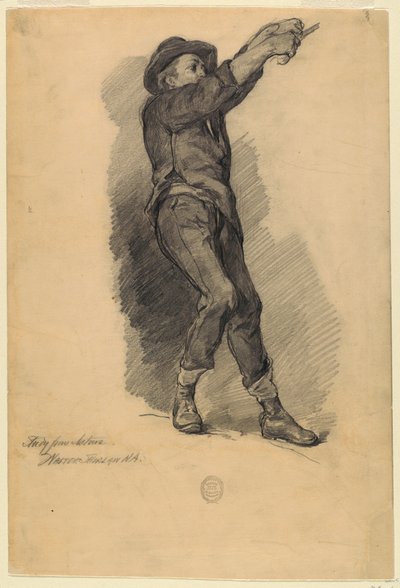 素描（美国），1875-80 年 作者 沃尔特·斯劳（Walter Shirlaw）