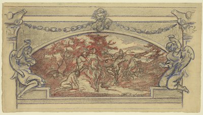 研究画壁画的舞蹈人物 作者 沃尔特·斯劳（Walter Shirlaw）