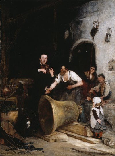 鸣钟》，1874年。 作者 沃尔特·斯劳（Walter Shirlaw）