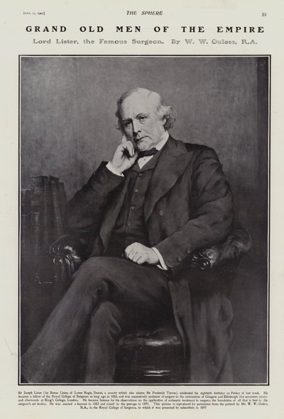 Joseph Lister 作者 沃尔特·威廉（后）瓦利斯（Ouless）