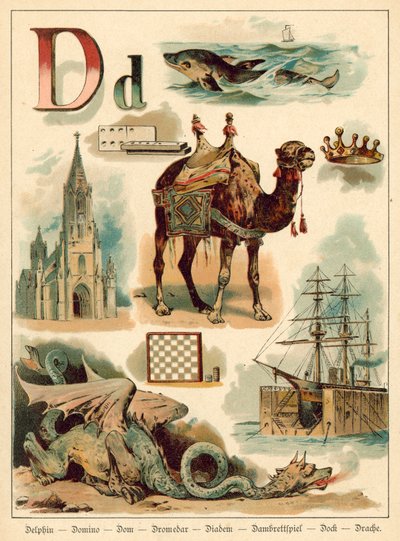 字母 D (chromolitho) 作者 沃尔特·茨威格