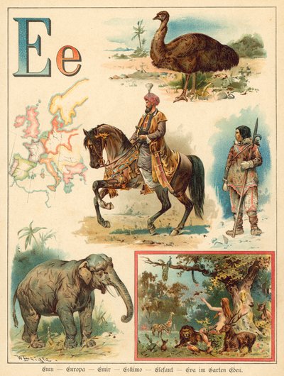字母E (chromolitho) 作者 沃尔特·茨威格
