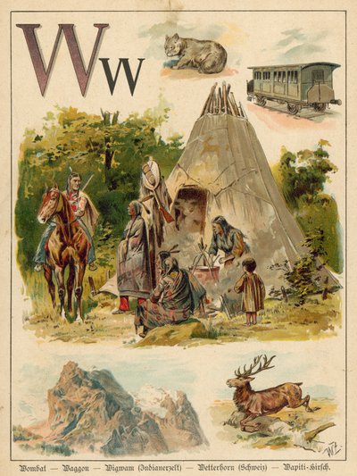 字母W (chromolitho) 作者 沃尔特·茨威格