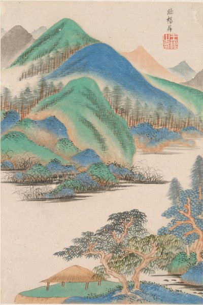 各种古代大师风格的山水画：杨升山水（713 作者 王健