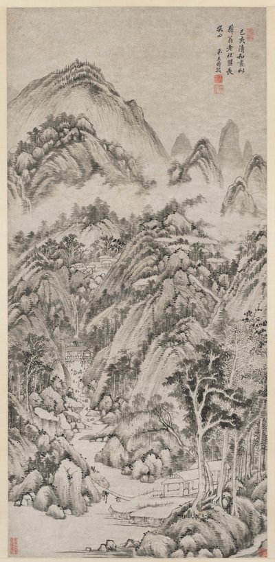 1659年夏被拥抱的山村。 作者 王世民