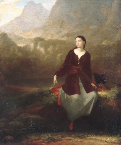 1831年，《遐想中的西班牙女孩》。 作者 华盛顿·奥尔斯顿