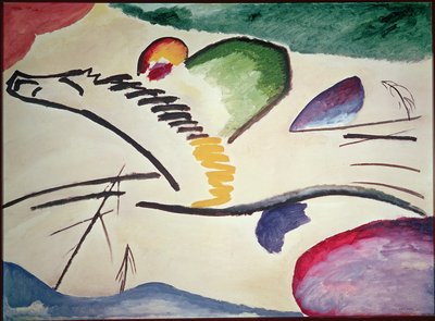 抽象的马，1911年 作者 瓦西里·康定斯基