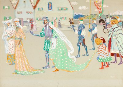 这对年轻夫妇 作者 瓦西里·康定斯基