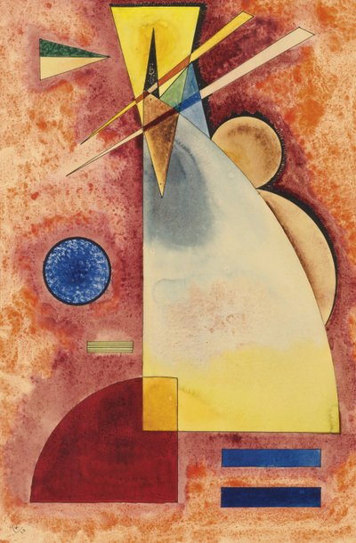 ""Entrelacement"" (Ineinander) Aquarelle de Vassily Kandinsky (ou Wassily Kandinski ou Kandinskij 作者 瓦西里·康定斯基