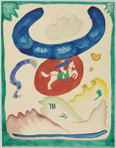 为年鉴 "Der Blaue Reiter "设计封面 作者 瓦西里·康定斯基