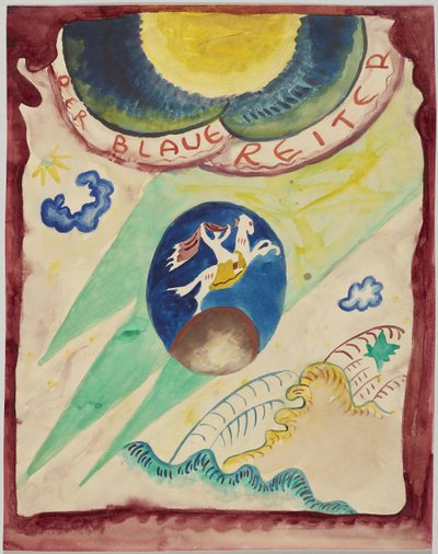 为年鉴 "Der Blaue Reiter "设计封面 作者 瓦西里·康定斯基