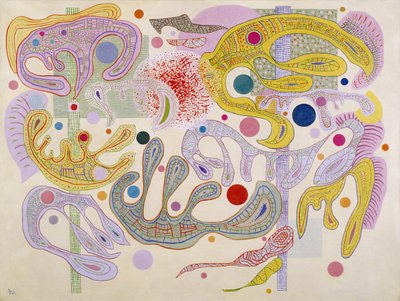 "瓦西里-康定斯基（或 Wassily Kandinski 或 Kandinskij）的绘画作品《多变的形式 作者 瓦西里·康定斯基