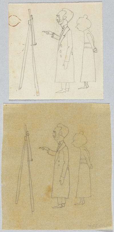 康定斯基和明特在画架前 作者 瓦西里·康定斯基