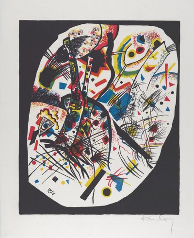 Kleine Welten III（小世界III），1922年（红色，蓝色，黄色和黑色的石版画） 作者 瓦西里·康定斯基