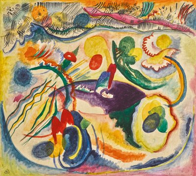 关于最后审判的主题》，1913年。 作者 瓦西里·康定斯基