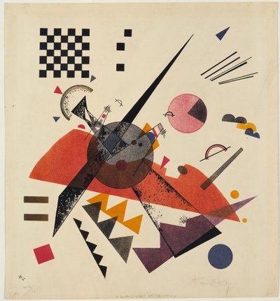 ""Orange"" Lithographie de Vassily Kandinsky (ou Wassily Kandinski ou Kandinskij 作者 瓦西里·康定斯基