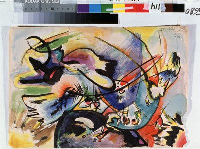 "瓦西里-康定斯基（或 Wassily Kandinski 或 Kandinskij）的绘画作品 "红与黑 作者 瓦西里·康定斯基