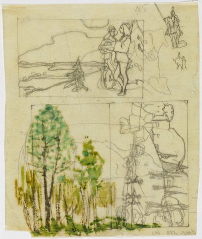 中世纪主题素描纸 作者 瓦西里·康定斯基