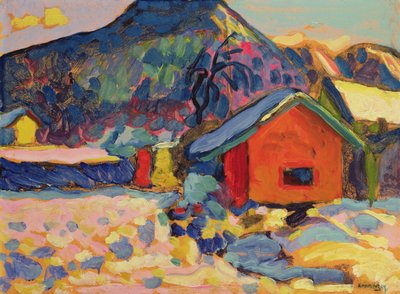 1908年山区冬季学习 作者 瓦西里·康定斯基