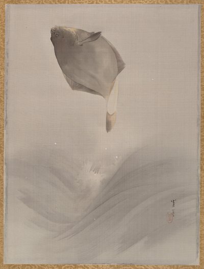 跳鱼，约。 1887年。 作者 渡边页伊