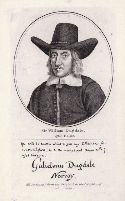 Sir William Dugdale (engraving) 作者 Wenceslaus（之后）Hollar