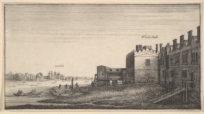 兰贝斯宫看法从河的白厅台阶的，1625-77。 作者 瓦茨劳斯·霍拉尔