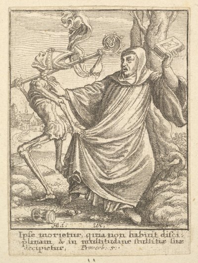 1651年，来自死亡之舞的方丈。 作者 瓦茨劳斯·霍拉尔